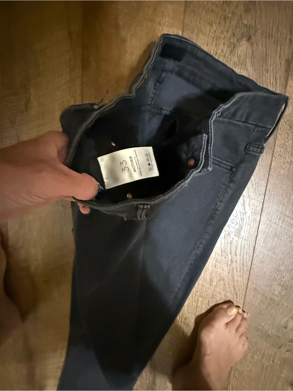 MOTHER Women’s Dark Gray Skinny Jeans size 33 (not 31)